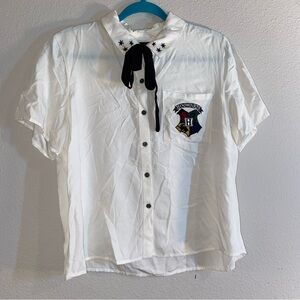 Embroidered Harry Potter button up blouse